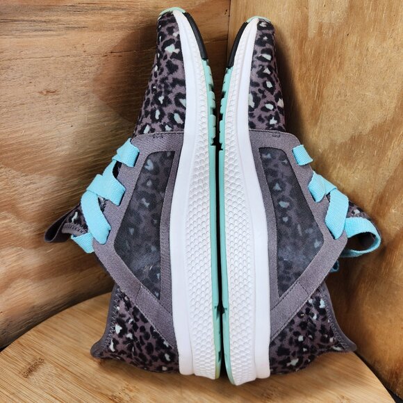 Adidas Womens Edge Lux Gray Leopard Print Running Shoes Size 11 - Picture 7 of 9